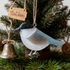 Sea Glass Bird Ornaments Handmade Ocean Style Hummingbird Bluebird Hanging Decoration Sea Glass Art Keepsake for Coastal Xmas Tree Decor