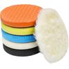 Autolock 5" Buffing Polishing Pads, 6Pcs 5.6Inch 140Mm Face For 5 Inch Backing Plate Compound Buffing Sponge And Woolen Pads Cutting Polishing Pad