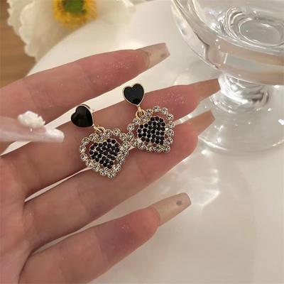 1Pair  Jewelry Sweet Cute Peach Heart Earrings Elegant Ear Stud