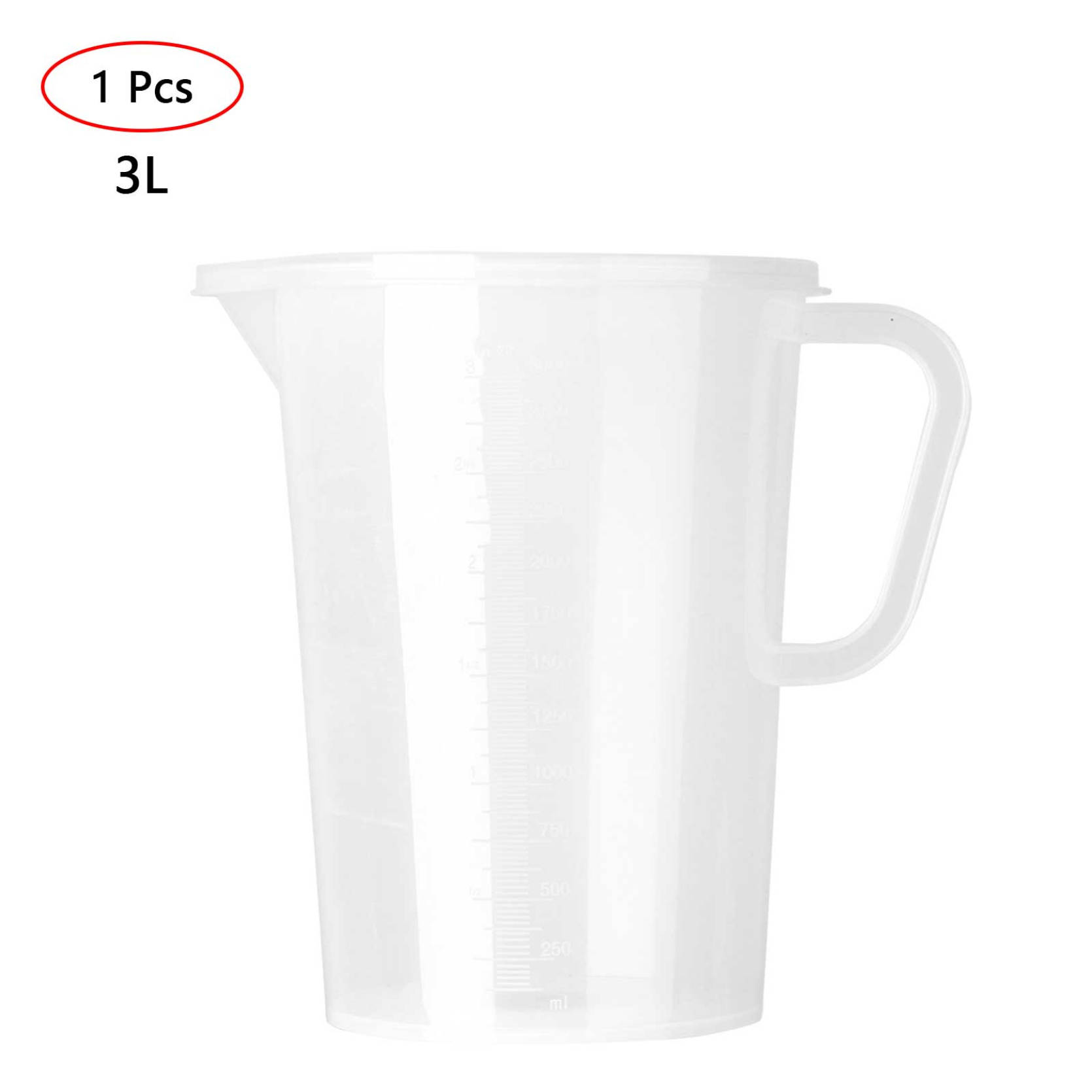 

Кувшин для чая со льдом Пластиковый мерный кувшин для сока Кувшин для холодной воды Графин для сока и чая со льдом 3000ml with Lid прозрачный