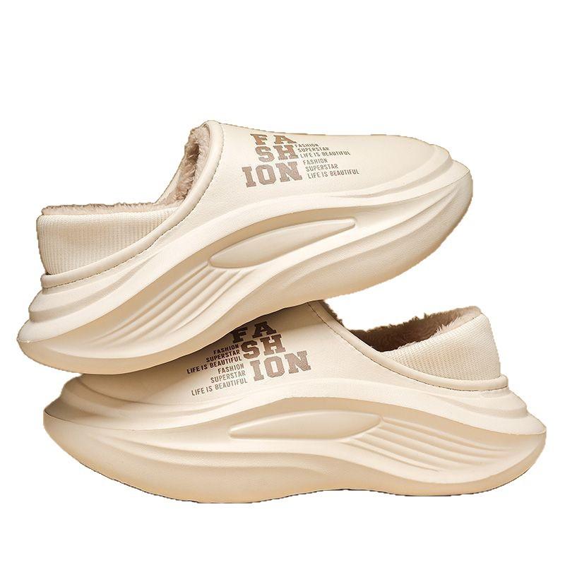 Taschenferse Baumwollpantoffeln Winter Samt warm Zuhause Indoor wasserdicht und rutschfest Dicksohlige Taschenkopf-Pantoffeln