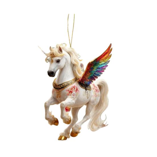 Horse Pendant 2D Acrylic Realistic Horse Decoration Christmas Ornament with Hanging Loop Equestrian Lovers Holiday Decor