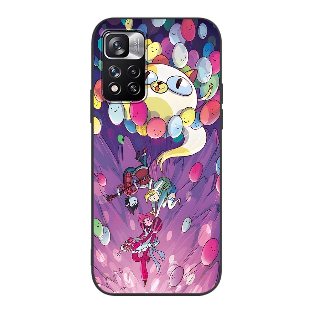 Fionna & Cake Case for Xiaomi Redmi 10A 10C 9C 12C 9A 9i 10 12 9 Prime 9T K40 Pro Black Soft TPU Mobile Phone Bag Cover