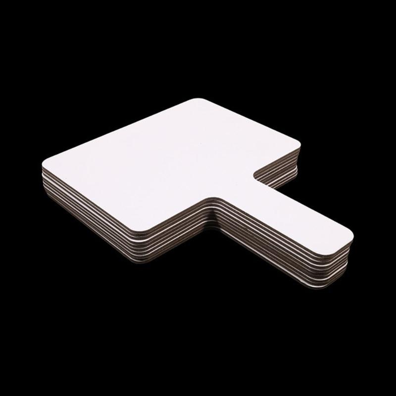 10 Stück Handheld Antwortpaddel Doppelseitige Abwischbare Paddel Kleine Papier Whiteboards Schild Auktionspaddel für Klassenzimmer