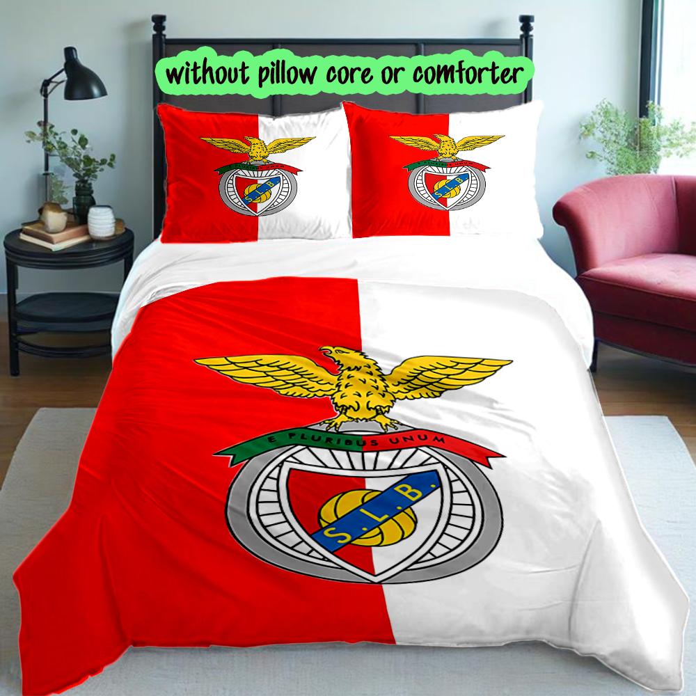 3pcs Duvet Cover Set, SL Benfica Digital Print Bedding Set, Soft Comfortable Bedclothes For Bedroom, Guest Room