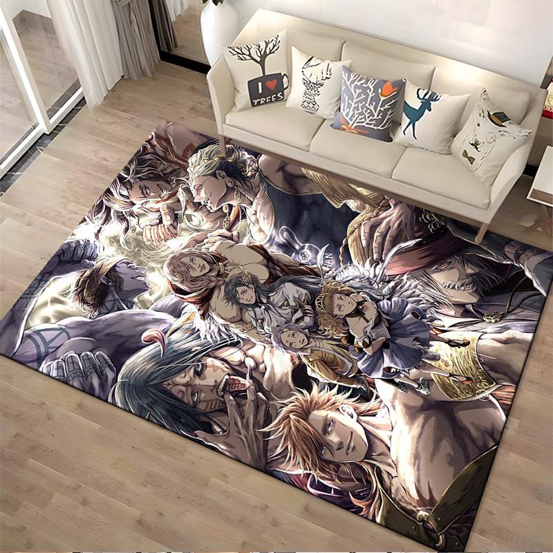 "Anime-Inspired Carpet with Fantasy Characters and Vibrant Design" Suitable for Use As an Anti-slip for Living Room Bedroom Sofas