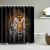 Wild Animals Bath Curtains Lion Leopard Cat Bathroom Decorative Shower Curtains Bathtub Decoration Bath Curtains