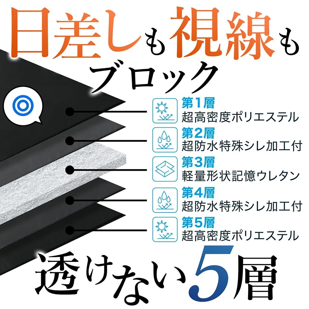 Rear-mounted privacy sunshade for the Every DA17 series Every Van and Every Wagon. Also available: "01s-g004-re" car camping accessories.