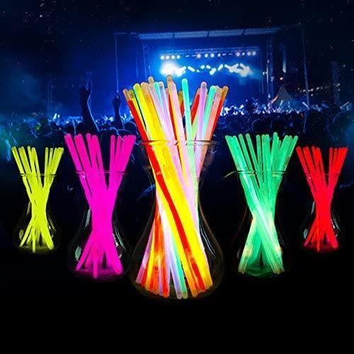 

Lueur Batons, 100 8 Allument Batons Lumineux Bracelets Colliers Couleurs melangees Fournitures du Parti[63]