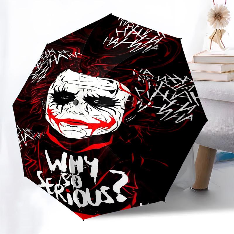 1pc Why So Serious? Umbrella with Plastic Handle,Suitable for All Seasons Travel Outdoor Multi-functional UmbrellaDCS028