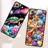 Cartoon Anime Turtle Elephant For Samsung A41 A35 A34 A33 A32 A25 A24 A23 A21s A06 A05 A04 A03 Note 10 20 Ultra 5G Black Case