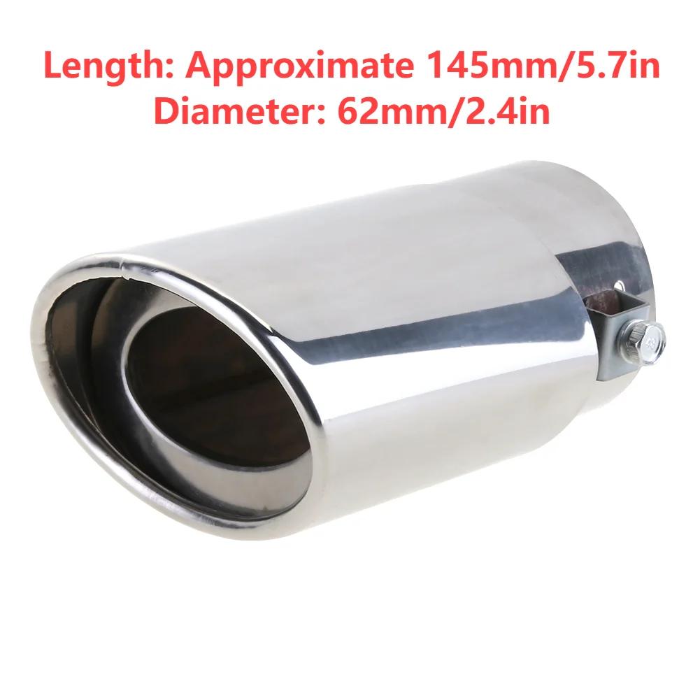 

Car Decoration Single/Double Outlet Tail Pipe Car Styling Universal Car Exhaust Trim Muffler Pipe Tail Stainless Steel Curved