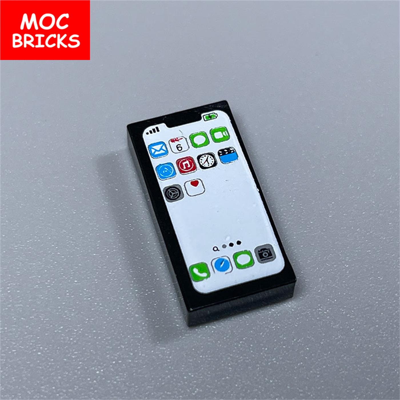 

10pcs/lot MOC BRICKS Phone Computer music Printed Tile children playthings presents Building Blocks