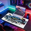 Custom Name Personalized Batman Pattern Mousepad, Laptop PC Desk Mat, Decorative Desk Mat for Home Keyboard Pad Gift