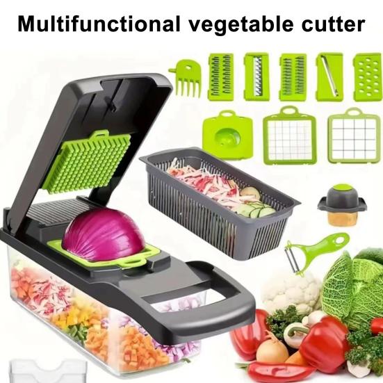 Vegetable Chopper Stainless Steel Mandoline Slicer for Julienne Dicing Multifunctional Meal Preparation Tool