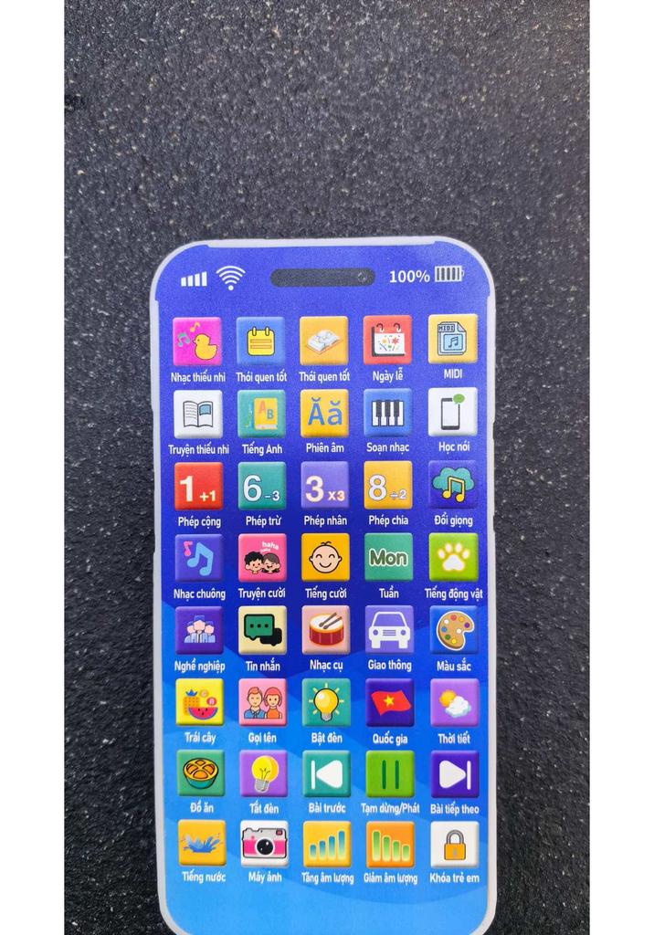 Kids Learning Phone Toy with Music Recording and Light Multilingual Educational Play for Toddlers