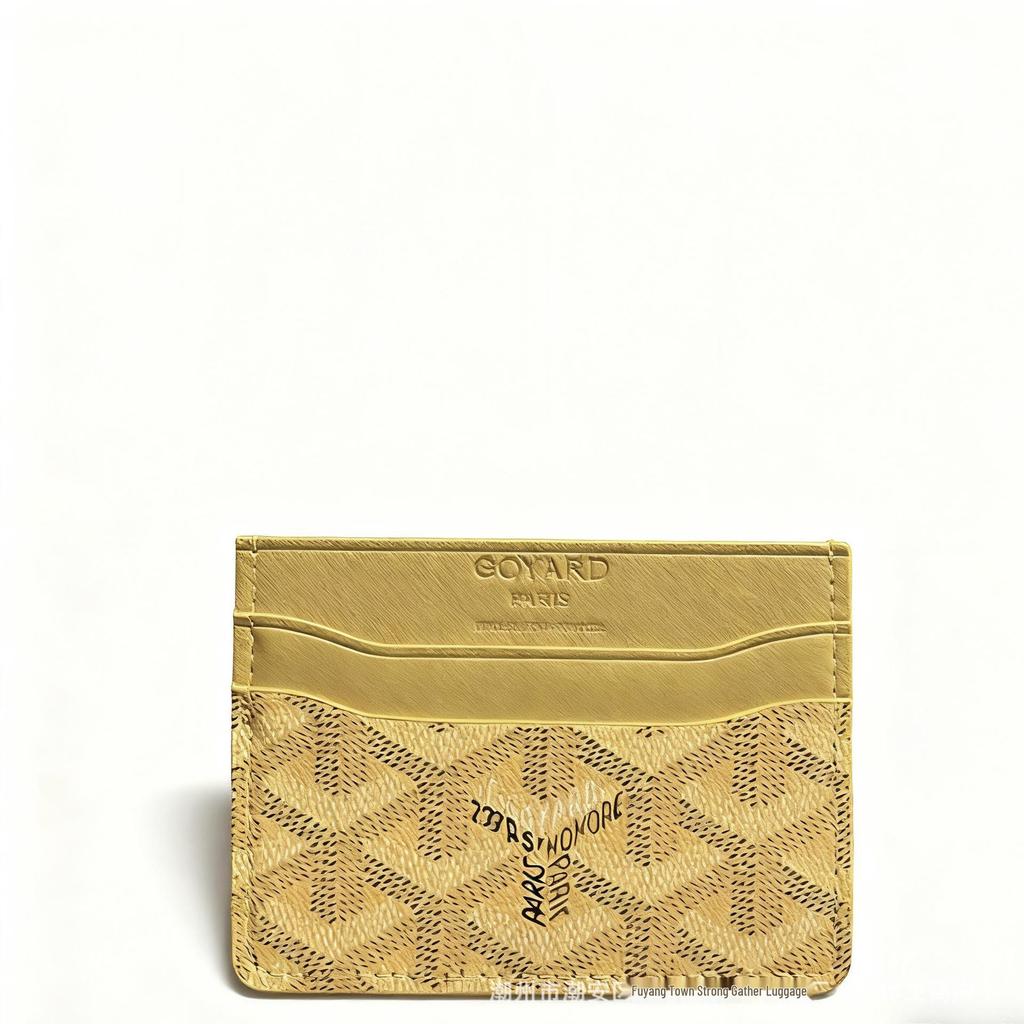 Goyard Goya Mały Wizytownik: Ultracienki portfel na karty z nadrukiem w pepitkę dla kobiet