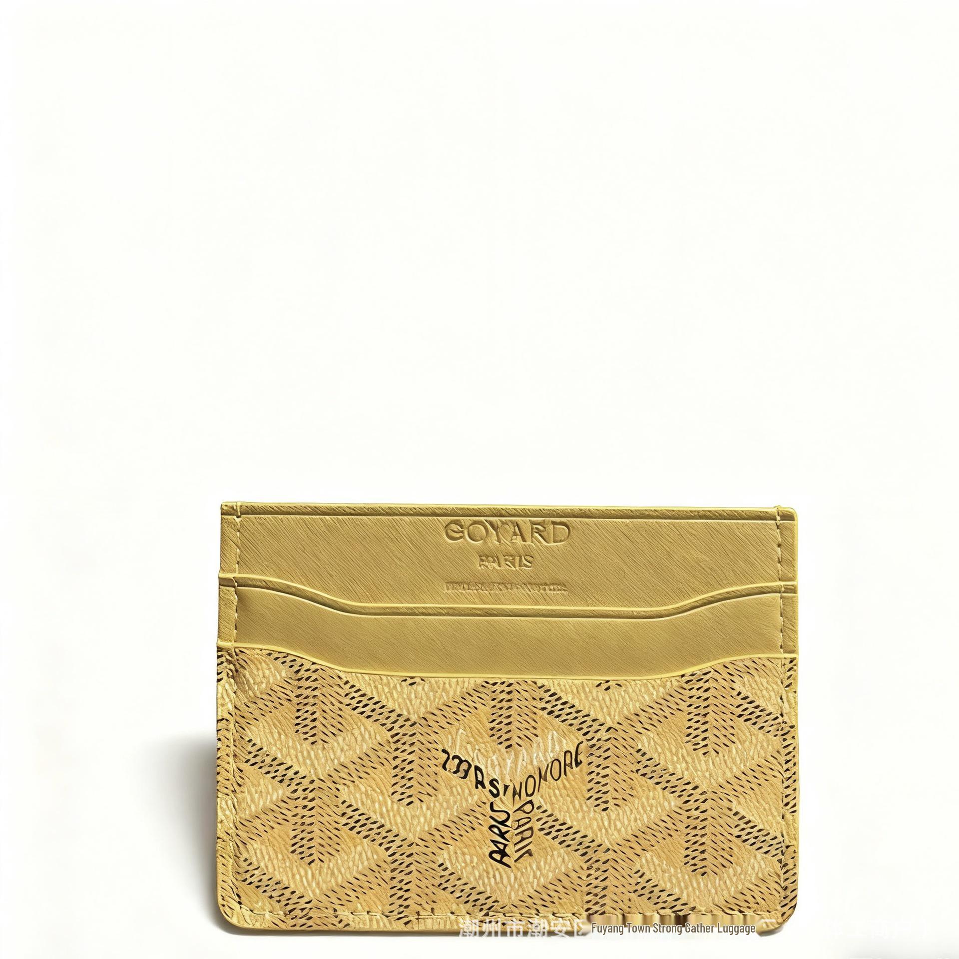 

Маленький картхолдер Goyard Goya: Ультратонкий кошелек-картхолдер с принтом «гусиная лапка» для женщин