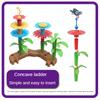 90 stk/sett gjør-det-selv-barn Blomsterarrangementblokker Leketøy Kreativ montering Hagepuslespill Leker Flerskiftende hagebyggeklosser