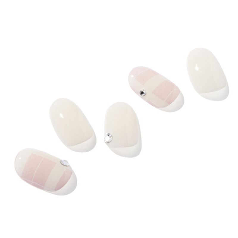 

Шифоновые клетчатые гелевые ногти