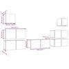 7 Piece TV Cabinet Set Smoked Oak Effect Particleboard