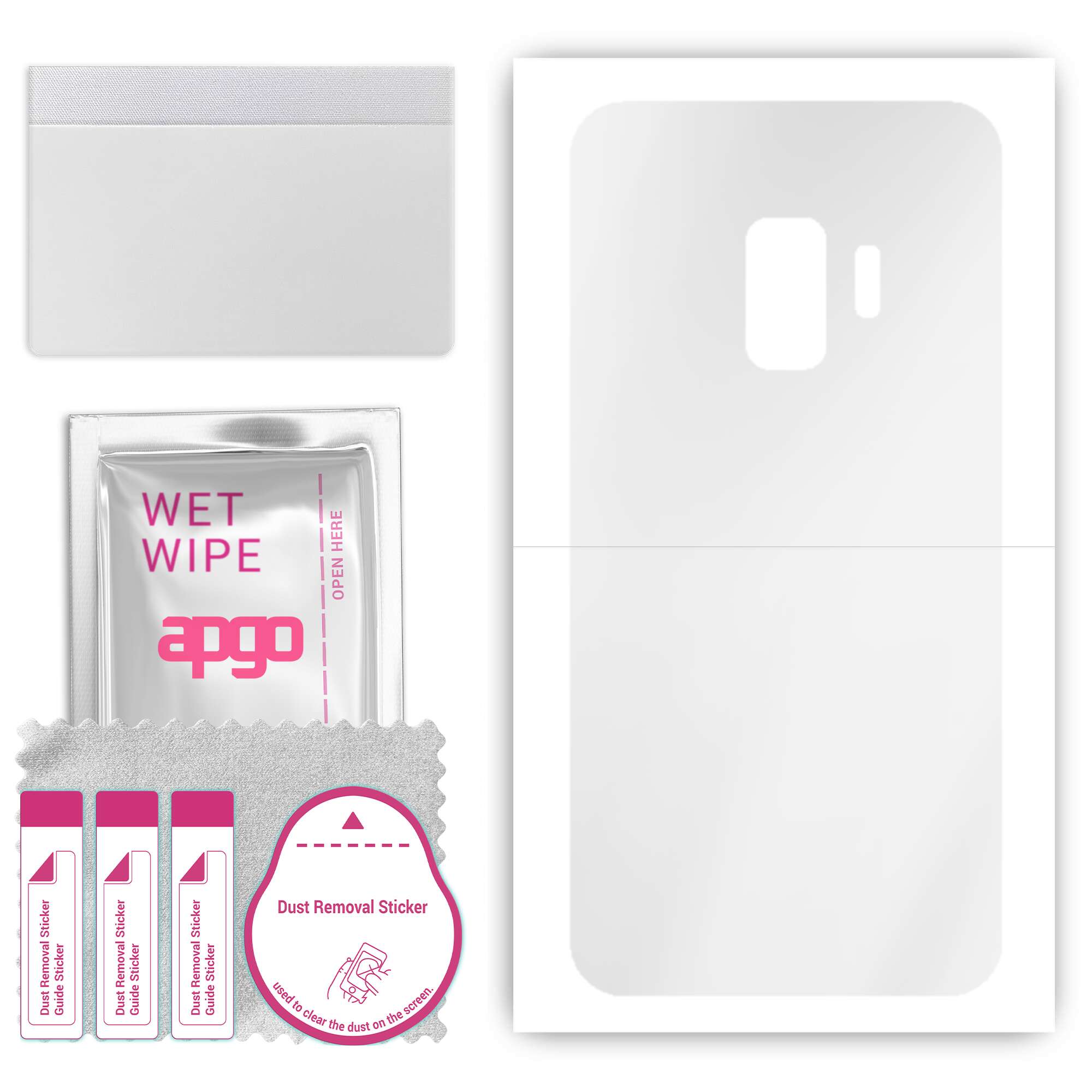 

apgo Ultra Clear Protective Skin Sticker для задньої панелі, сумісної з Samsung Galaxy S9, Wrap Film, Hydrogel Film, гнучкий, м’який ТПУ з позиціонуванням