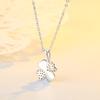 Diamond-Encrusted Four-Leaf Clover Necklace Women'S Fashion Simple Niche Design Pendant Light Luxury Collarbone Chain Quality
