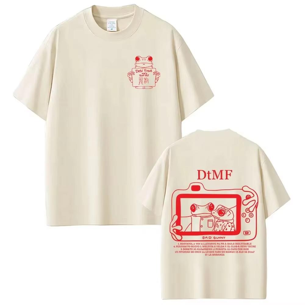 Summer New Bad Bunny Tour 2026 Debi Tirar Mas Photography DTMF Tshirt Unisexs Tshirt Retro Fashion Printed Pattern Tshirt