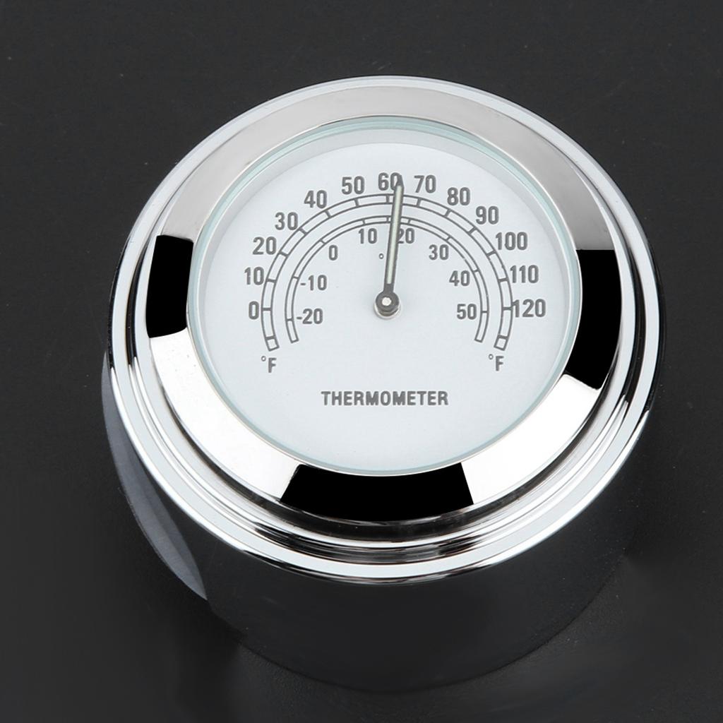22-25mm Waterproof Motorcycle Handlebar Mount Temp Thermometer Accessories(black)