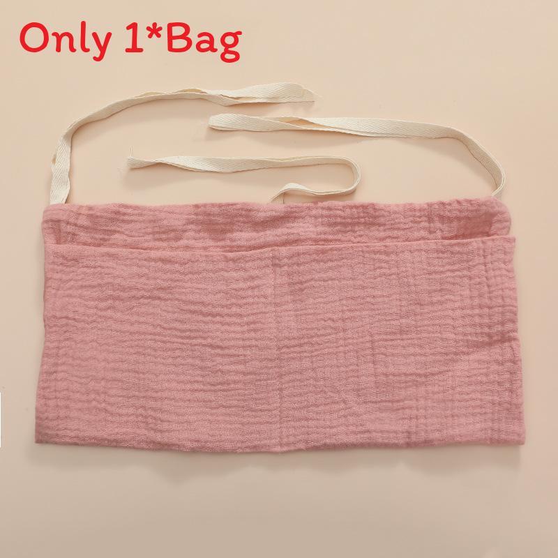 Baby Bedside Storage Bag With Double Pockets Made Of Cotton For Nursery Organization