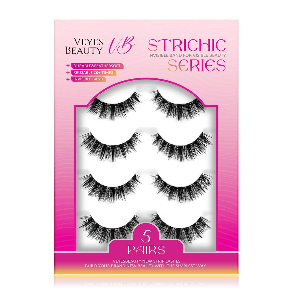 Veyesbeauty NEO PUNK Lash Clusters Invisible Band Reusable Durable Quick & Easy Application 5 Pairs