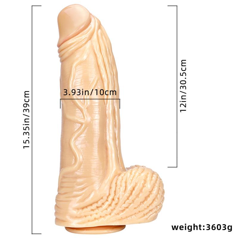 39*10 cm Kvinnelig Giant Anal Expansion Anus Expansion Giant Anal Plug Simulation Dildo