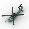 Moc Building Blocks Military Combat Aircraft Assembly Black Hawk Apache Helicopter Boys' Toy Small Particles Educational Gift