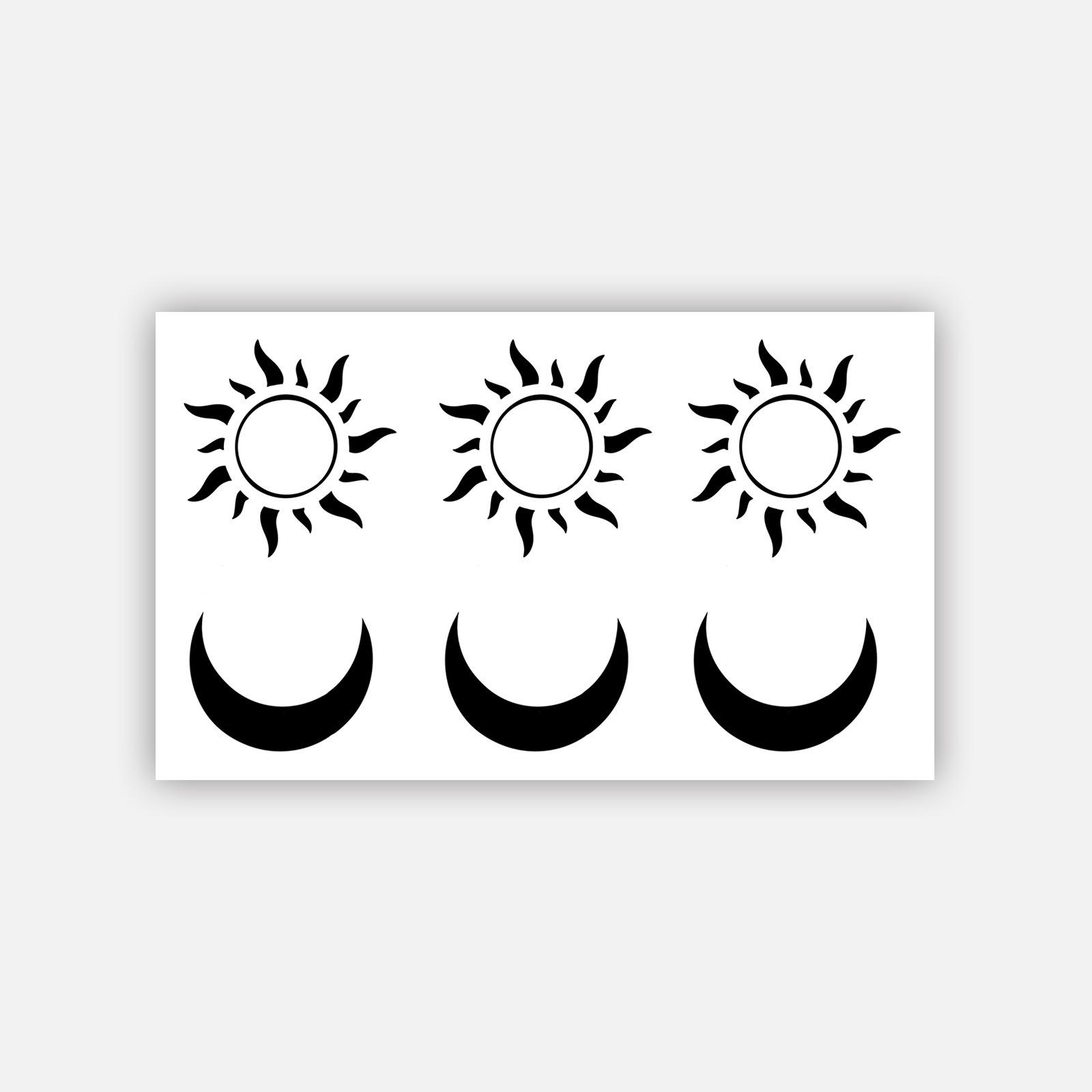 

Minimalist Sun And Moon Tattoo Stickers Waterproof And Long-Lasting Personalized Wrist Models Simulated Tattoo Stickers 6*10