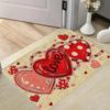 Love Heart Pattern Door Mat Romantic Letter Heart Entrance Carpet Soft Non-Slip Girly Valentine Home Decor Floor Rug for Hallway