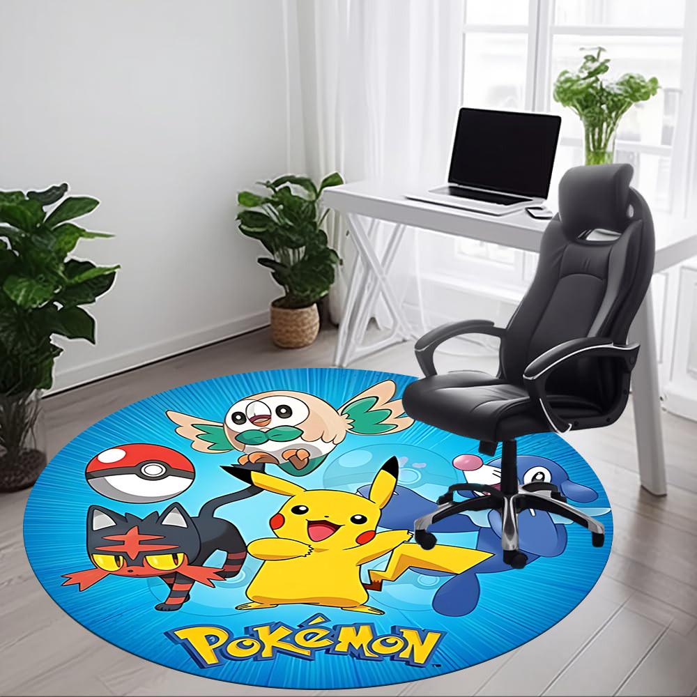 

1pc Pokemon Office Round Area Rug, Under Office Chairs Bedroom Living Room Home Decor, Room Decoa1016278 80cm by 80cm