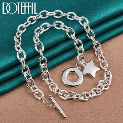 Romantische Stern Halskette Silber Mode Geschenk Schmuck