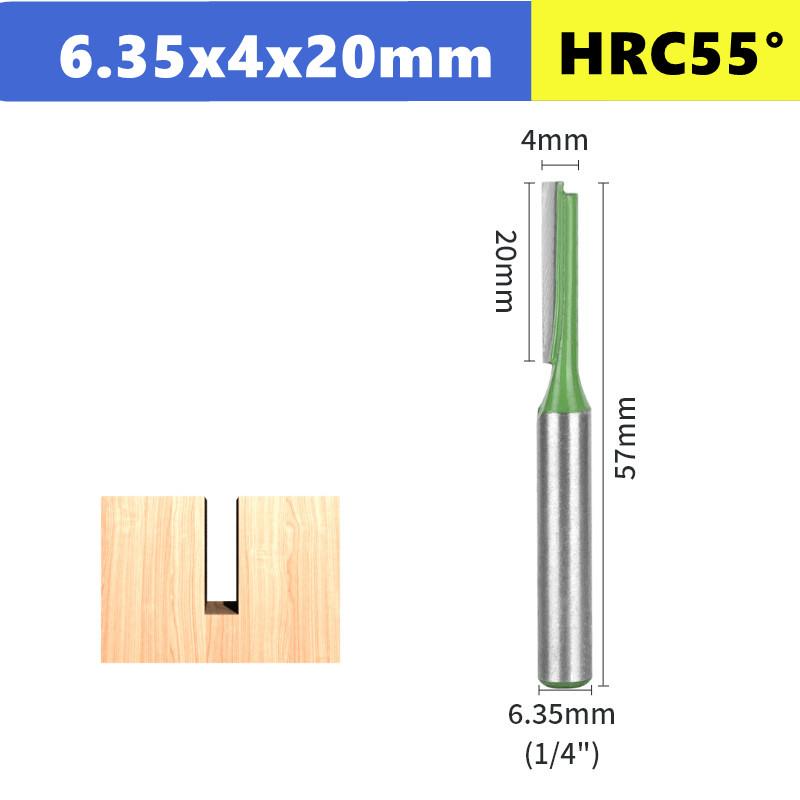 6mm 6.35mm Shank straight groove trimming cutter, 3 4 5 6 8 10 12mm hard alloy trimming slotting woodworking milling cutter