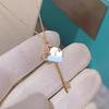 T Brand 18K Rose Gold Inlaid Diamond Key Pendant Necklace for Women