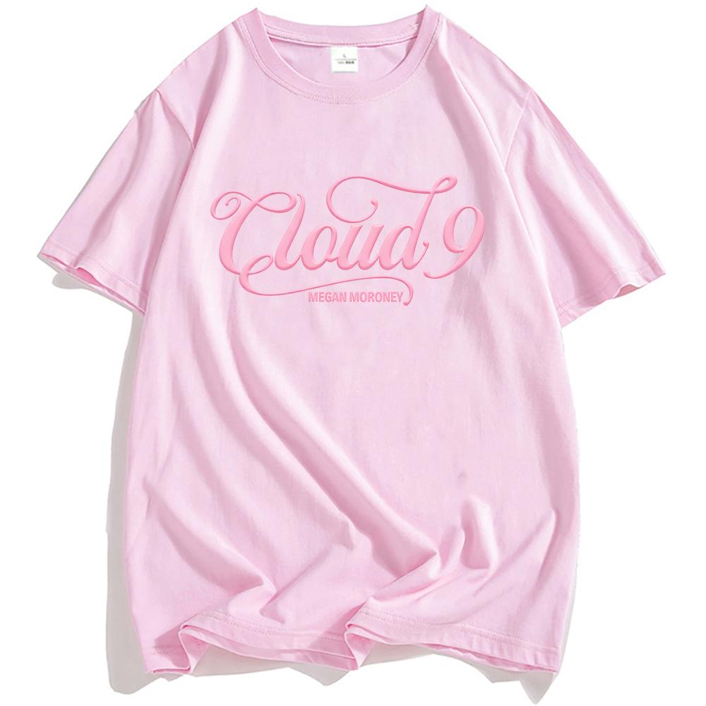 Cloud 9 Pink T-shirt Megan Moroney Singer Design Print Tshirts Unisex Streetwear Short 100%Cotton Summer Male Tees funny Graphic shirts Couple outfits