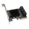 6 Port SATA III To PCIe PCI Express 3.0 X4 6Gbps Expansion Card Adapter for HDD