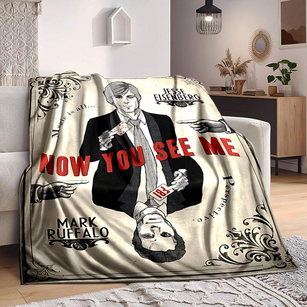 1 Stück Jetzt siehst du mich Flanell-Kuscheldecke - HD-Druck Leichte Weiche Warme Ganzjahresdecke für Sofa, Bett, Reisen, Camping 082