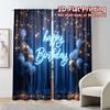 Set aus 2 flachen Druckvorhängen ohne Stange Birthday Bliss Schicker Vorhang Vielseitige Stoffdekorationen Verwendung Polyester