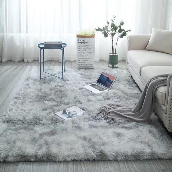 Large Size  Art Carpet Floor Gradient Color Fluffy Area Rug Living Room Carpet Hallway Mat