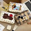 New Dachshund Puppy Cosmetic Bag for Girls Storage Bags Large Capacity Women Portable Organizer with Braided Keychain Wholesales