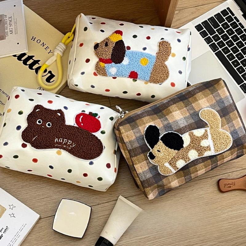 New Dachshund Puppy Cosmetic Bag for Girls Storage Bags Large Capacity Women Portable Organizer with Braided Keychain Wholesales