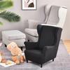 Elastic Kids Wing Chair Cove Polar Fleece Spandex Children Wingback Armchair Covers Single Sofa Slipcovers Furniture Protector