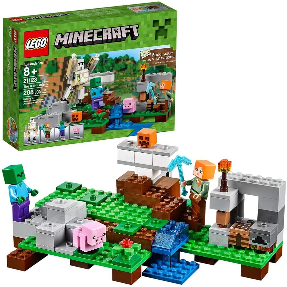 Lego Minecraft 21123 Iron Golem Building Set with Minifigures and Accessories