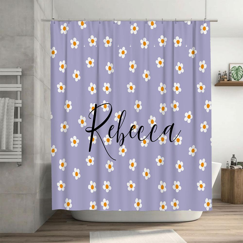 Charming Daisy Shower Curtain: Custom Name For A Fresh And Nature-Inspired Bathroom Dcor