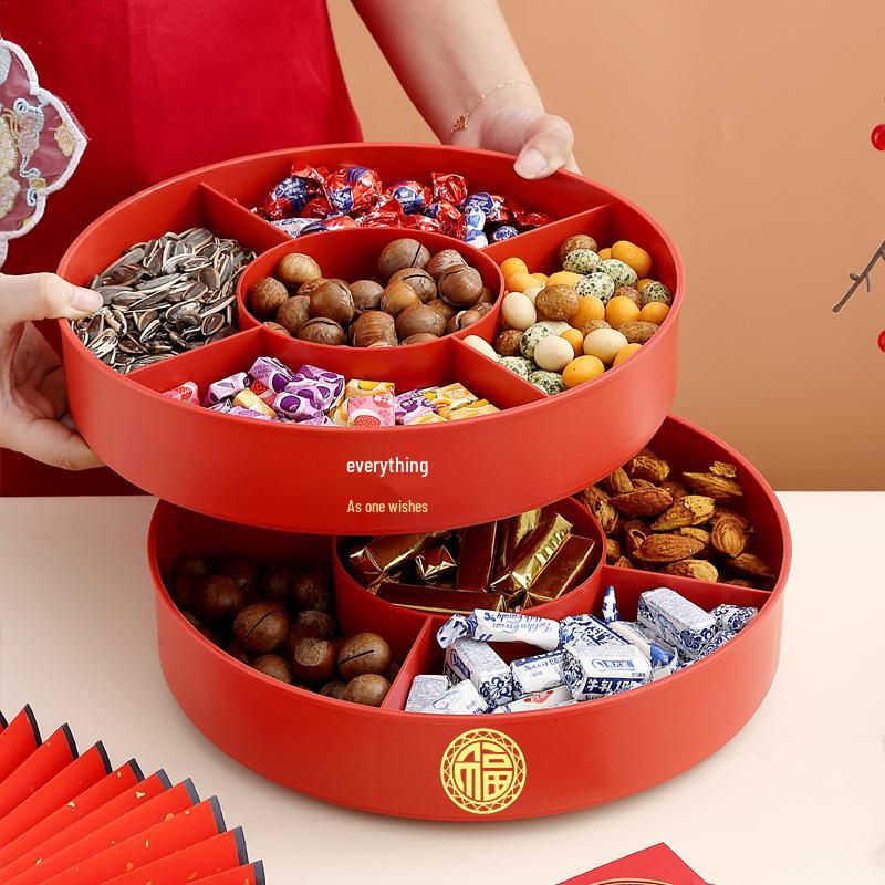 Zuhause Wohnzimmer Obst- und Snack-Präsentationsbox - Festliche Obstplatte & Süßigkeitenbox